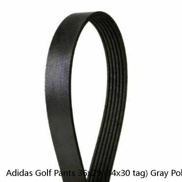 Adidas Golf Pants 36x29 (34x30 tag) Gray Poly Flat Back Stripes New YGI F2-228